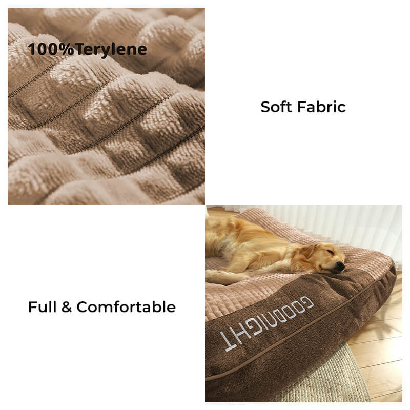 Premium Scratch-Resistant Thick Dog Cushion Bed with Enhanced Spine Protection