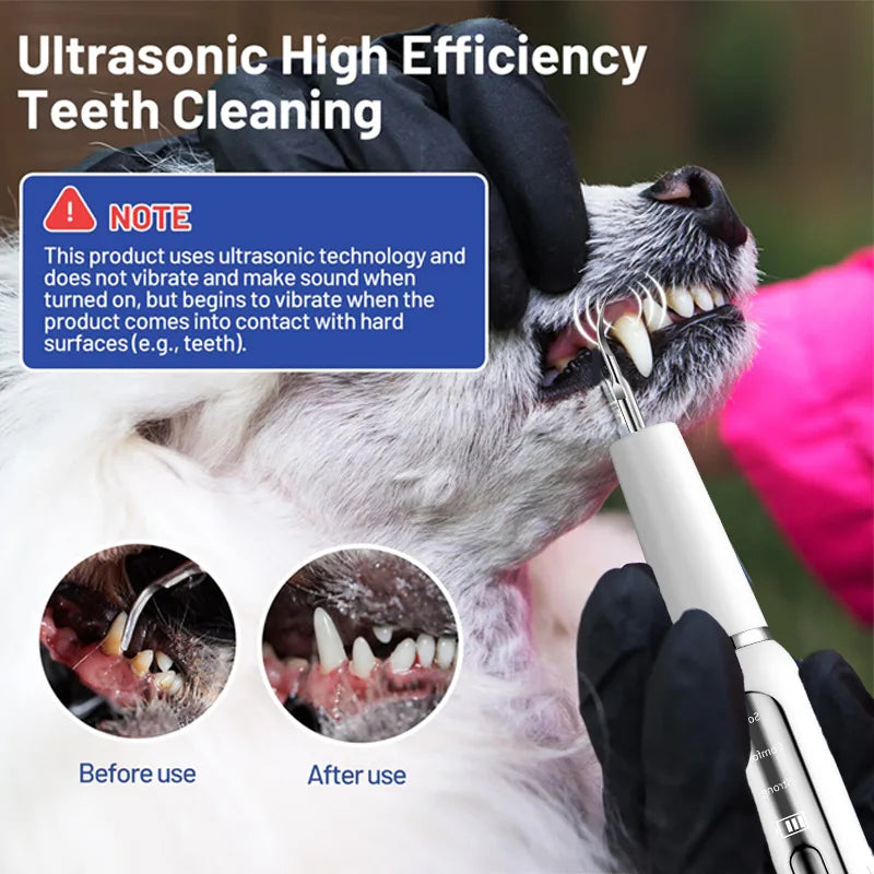 Ultrasonic Dog Toothbrush and Dental Care Kit for Effective Plaque and Tartar Removal