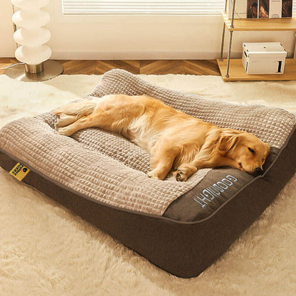 Premium Scratch-Resistant Thick Dog Cushion Bed with Enhanced Spine Protection