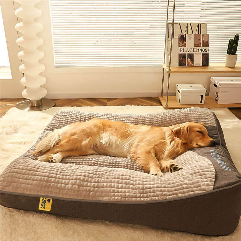 Premium Scratch-Resistant Thick Dog Cushion Bed with Enhanced Spine Protection
