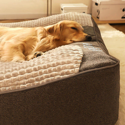 Premium Scratch-Resistant Thick Dog Cushion Bed with Enhanced Spine Protection