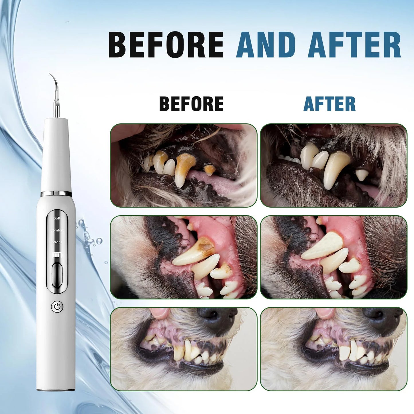 Ultrasonic Dog Toothbrush and Dental Care Kit for Effective Plaque and Tartar Removal