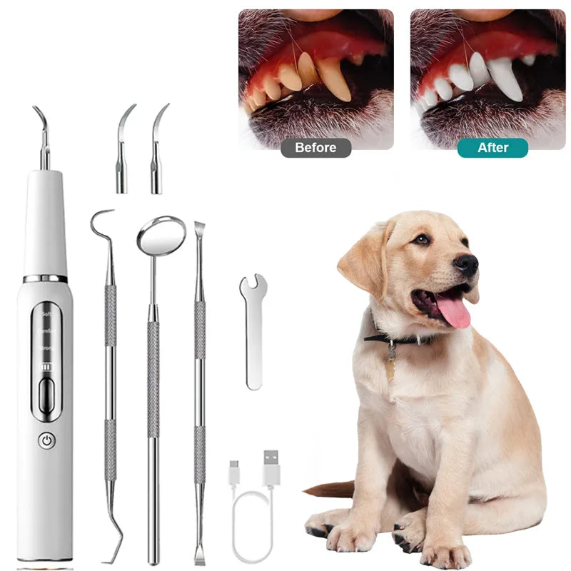 Ultrasonic Dog Toothbrush and Dental Care Kit for Effective Plaque and Tartar Removal