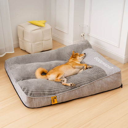 Premium Scratch-Resistant Thick Dog Cushion Bed with Enhanced Spine Protection