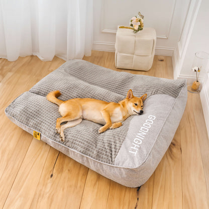 Premium Scratch-Resistant Thick Dog Cushion Bed with Enhanced Spine Protection