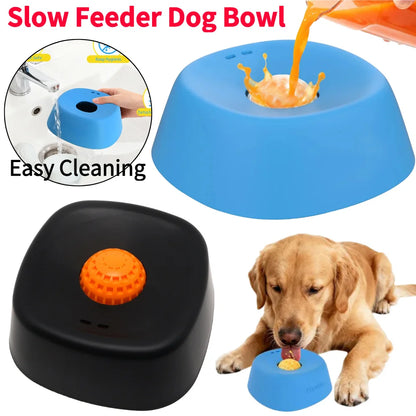 Anti-Choking Slow Feeder Dog Bowl - Non-Slip Lick Toy for Liquid Treats, Bone Broth, and Yogurt