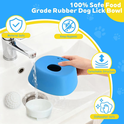 Anti-Choking Slow Feeder Dog Bowl - Non-Slip Lick Toy for Liquid Treats, Bone Broth, and Yogurt