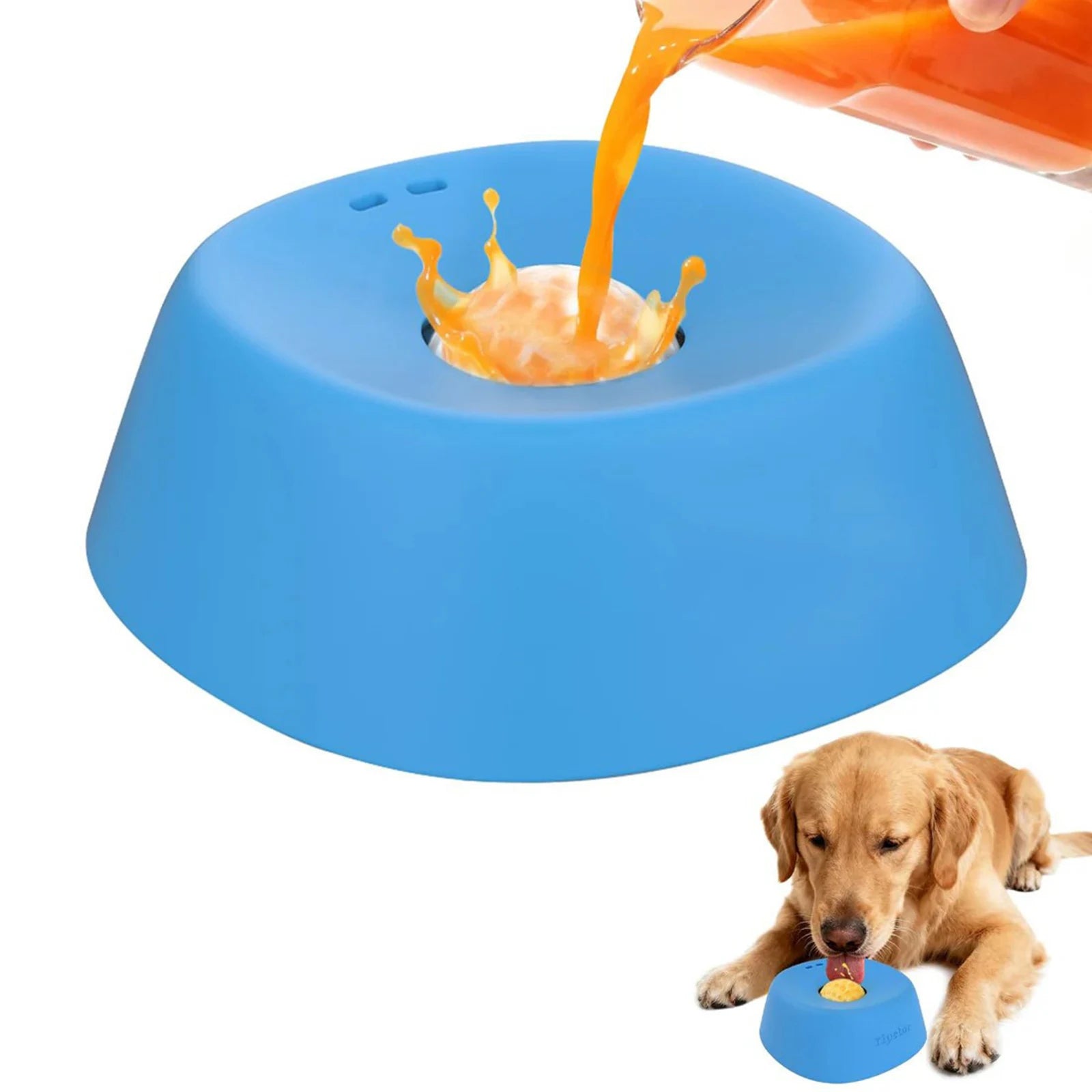 Anti-Choking Slow Feeder Dog Bowl - Non-Slip Lick Toy for Liquid Treats, Bone Broth, and Yogurt