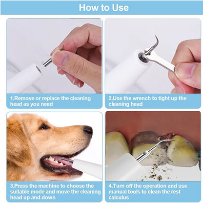 Ultrasonic Dog Toothbrush and Dental Care Kit for Effective Plaque and Tartar Removal