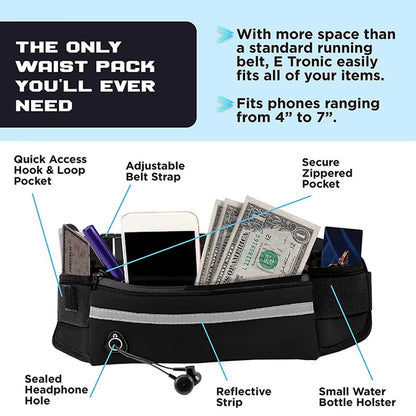 Hands-Free Reflective Dog Leash with Waist Bag and Elastic Belt for Running and Walking