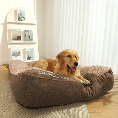 Premium Scratch-Resistant Thick Dog Cushion Bed with Enhanced Spine Protection