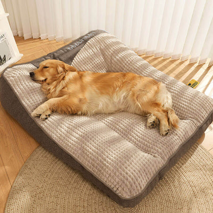 Premium Scratch-Resistant Thick Dog Cushion Bed with Enhanced Spine Protection