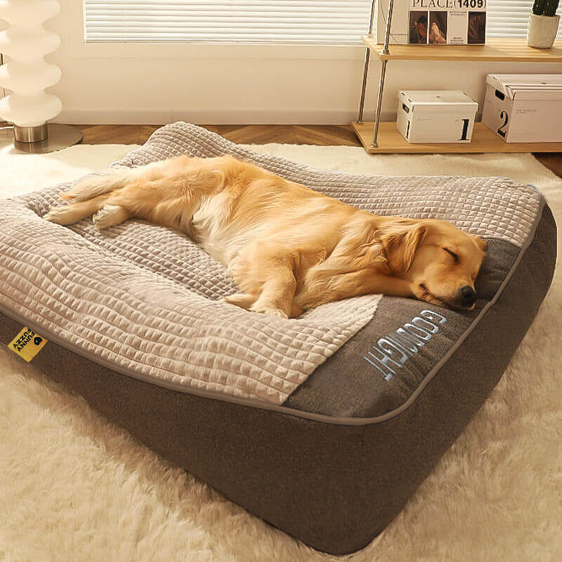 Premium Scratch-Resistant Thick Dog Cushion Bed with Enhanced Spine Protection